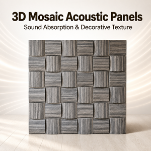 Pannello Acustico Quadrato <span class=keywords><strong>a</strong></span> Mosaico, Pannello Fonoassorbente per Decorazione di Uffici Moderni, Case e Studi - Product Image 1
