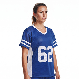 Women Sublimated Lacrosse Jersey Women's V-Neck Short Sleeve Mesh Lacrosse Breathable Custom Number Team Lacrosse Jerseys - Product Image 6