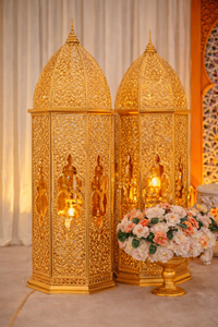 Décoration de scène de mariage de luxe sur le thème arabe, style marocain musulman, pour événements Mehndi, Sangeet et Haldi, États-Unis - Product Image 5