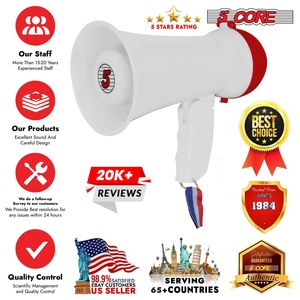5Core Megaphone 15W Bull Horn Kids PA <b>Speaker</b> w 400 Yards Range Siren Lightweight Loud <b>Mini</b> Megafono - Product Image 5