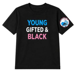 Camiseta Juvenil Negra de Manga Corta y Cuello Redondo con Diseño Gráfico para la Escuela, Ropa Cómoda para Uso Diario - Product Image 1