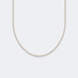 10.30CTW Round Brilliant Cut Lab Grown <b>Diamond</b> Tennis Necklace 14K Gold VVS2 EF Prong Set Statement Link Chain <b>Jewelry</b> - Product Image 6