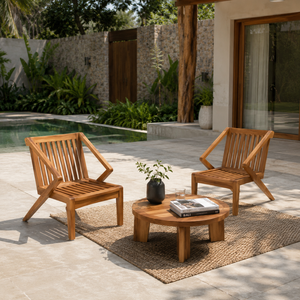 Silla de Comedor Moderna de Madera de Teca Sólida para Exteriores, Silla de Jardín de Lujo para Hotel, Villa, Resort, Fabricante de Muebles de Patio - Product Image 6