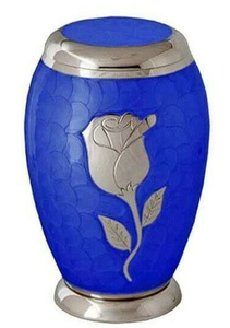 Urna Funeraria de Metal Grabada, Color Azul Cielo Antiguo, para Cenizas de Adultos, Estilo Americano/Europeo - Product Image 6