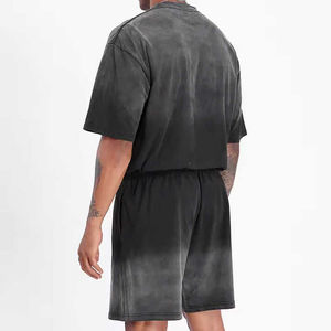 Manufacture Custom LOGO Wholesale Plus Size Men's Short <b>Set</b> Oversize Gym Fitness Blank Summer Shorts and Shirt <b>Set</b> for Men - Product Image 5