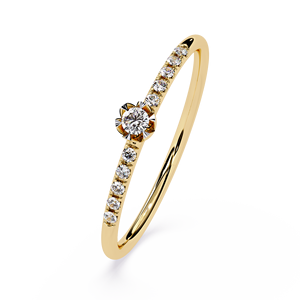 Minimalist <b>dainty</b> <b>ring</b> Round Natural Diamond with 18k Solid Gold Engagement Gift <b>Ring</b> IGI Certified Wedding <b>Ring</b> Jewellery - Product Image 2