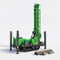 ZZ 500m DTH Hydraulique Rotatif Diesel 73KW Moteur Portable pour Forage de Puits d'Eau, Pompe sur Remorque à Roues ST400 5900Nm 1.5T