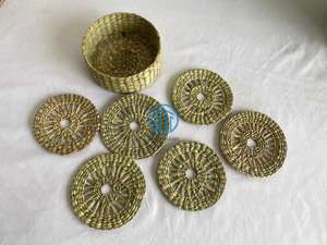 Juego de posavasos decorativos de ratán tejido a mano para cocina, mesa de comedor y uso en cafeterías, hecho a mano en Vietnam. - Product Image 6