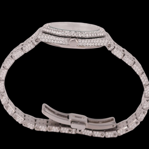 Certified Moissanite Brilliant Cut Diamond Fully <b>Iced</b> <b>Out</b> Hip Hop Style Fashion Stainless Steel Auto Date Features Man's <b>Watch</b> - Product Image 5