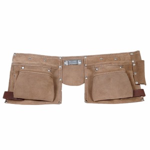 Sac à outils en cuir véritable avec séparateurs réglables pour une organisation facile des outils Sac à outils classique en cuir avec poches supplémentaires - Product Image 4