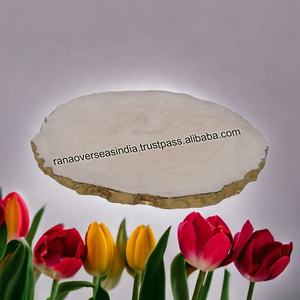 Accessoires de cuisine avec logo personnalisé de haute qualité sous-verre ovale en résine pour boire du thé et du café - Product Image 4