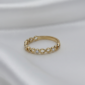 Anillo de Eternidad con Nudo Infinito Único, Moissanita VVS, Plata de Ley 925, Anillo de Compromiso, Aniversario, Regalo para Fiesta - Product Image 6