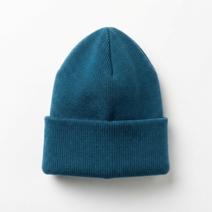 Gorro de Punto Acanalado Azul Turquesa Personalizado con Puño, Gorro Cálido de Invierno con Logotipo Personalizado - Product Image 3