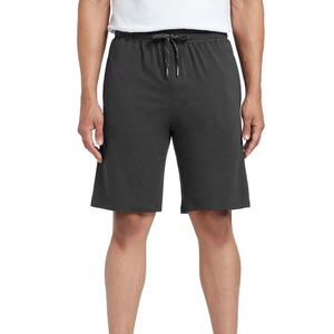 Pantalones Cortos Bermuda de Algodón para Hombre, Color Sólido, Cierre con Cordón, Casuales, Transpirables, de Secado Rápido, Tejido de Punto, Cintura Alta - Product Image 1