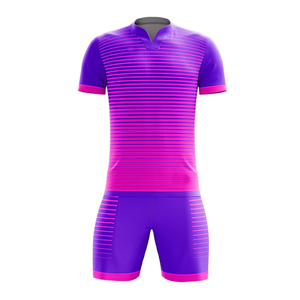 Wholesale Soccer Uniforms Custom Soccer Heat-Transfer Teamwear Logo Name Number Printing V-neck Short Breathable Soccer Uniform - Product Image 6