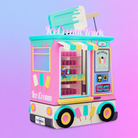 Nouvelle version de distributeur automatique de crème glacée, distributeur automatique de crème glacée, distributeur automatique robotisé