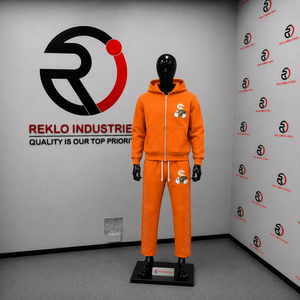 Custom <b>Orange</b> Tracksuit Men Full Zip <b>Hoodie</b> Wide Leg Sweatpants Set Graphic Logo Casual Streetwear Sportswear Wholesale Outfit - Product Image 3
