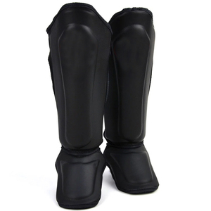 Protège-tibias de boxe en cuir PU de qualité supérieure, protège-jambes d'entraînement MMA Muay Thai, protège-tibias légers pour le kick, nouveau protège-chevilles - Product Image 1