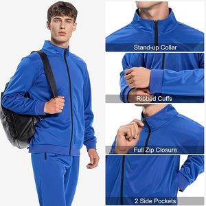 Conjuntos Deportivos para Hombre de 2 Piezas con Cremallera Completa, Trajes para Correr, Conjuntos Deportivos Brillantes para Hombre - Product Image 4