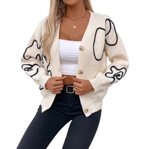 Colección Otoño Invierno, Cárdigan de Punto Exclusivo para Mujer, Estilo Urbano, Holgado, de Manga Larga, Antiarrugas y Transpirable - Product Image 1