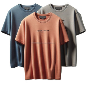 Camisetas de talla grande de algodón 100%, diseño de media manga con cuello redondo/en V, tela de Jersey sostenible transpirable y de secado rápido - Product Image 3