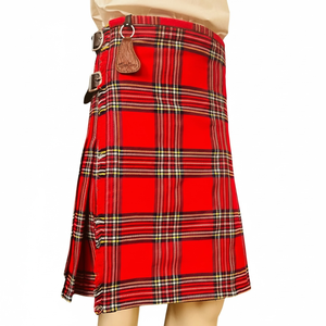PREMIUM Kilt de Tartán de 8 Yardas, 16oz, Lana Acrílica, Prendas Escocesas de Lujo con 3 Hebillas y Correas de Cuero, Plisado a Cuchillo - Product Image 5