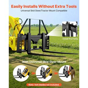 Telaio per Forche Portapallet per Skid Steer da 4000 Libbre con Accessori da 45 Pollici, Attacco Rapido da 2 Pollici, Capacità Nominale 4500 Libbre - Product Image 3