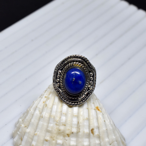Wholesale Natural <b>Lapis</b> <b>Lazuli</b> 925 Sterling Silver Handmade Oval Blue Gemstone Vintage Boho Signet <b>Ring</b> Custom Bezel Setting - Product Image 6