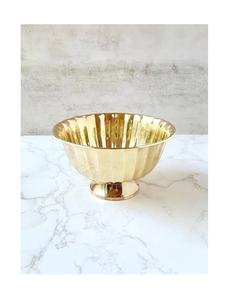 Bol décoratif Royal en forme ronde, motif floral doré, pour centres de table de mariage, décoration de table, vase de sol, style côtier unique - Product Image 4