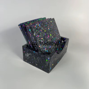 Handmade Resin Coasters Premium Quality 4X4 Inches <b>Square</b> Luxury Drink Coaster <b>Set</b> for Home Hotel Restaurant Use Tradebyd - Product Image 2