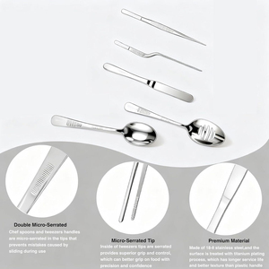 Juego de Utensilios de Cocina Profesionales Altomme Instruments de 5 Piezas de Acero Inoxidable para Emplatar, Solo Lavar a Mano, Color y Logotipo Personalizables - Product Image 6