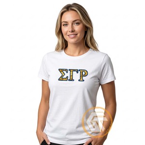 GREEK TREASURES Camiseta Casual Azul Rey para Mujer, Cuello Redondo, Transpirable, de Secado Rápido, Antiarrugas, Ecológica, 100% Algodón Jersey con Logotipo - Product Image 1