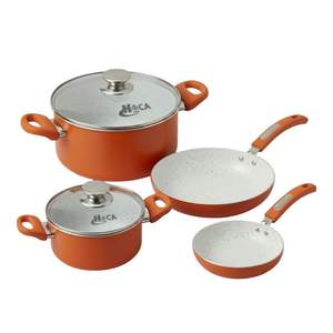 Juego de Utensilios de Cocina de Cerámica Antiadherente de 4 Piezas con Tapa de Vidrio, Apto para Lavavajillas, Apto para Inducción y Gas, Fabricado en Vietnam, OEM - Product Image 3