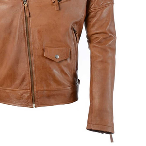 Premium Vintage Brown Genuine Cowhide Leather <b>Biker</b> <b>Jacket</b> Men Quilted Motorcycle Moto Racing Custom <b>Jacket</b> OEM Wholesale - Product Image 5