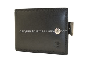 Tarjeteros Minimalistas de Cuero Negro con Funda Protectora, Caja de Regalo, Logotipo Personalizable, para Tarjetas de Crédito y RFID, con Espacio para Dinero en Efectivo - Product Image 4