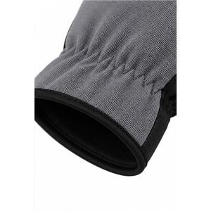 Gants de travail de jardin en cuir PU résistant aux coupures avec revers tricoté, ambidextres, design noir et gris pour usage extérieur - Product Image 4