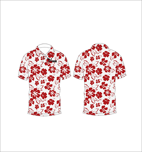 เสื้อโปโลพิมพ์ลายดอกไม้แบบกำหนดเอง แขนสั้น สวมใส่สบาย เหมาะสำหรับกอล์ฟ เทนนิส ชุดทีมฤดูร้อน - Product Image 1