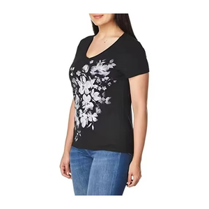 Camisetas cortas de verano para mujer, de media manga, de la mejor calidad, de seda satinada, con cuello redondo, transpirables, nuevas, de talla grande, cómodas y duraderas. - Product Image 5