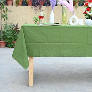 Wholesale Handmade 100% Cotton Woven Modern Eco-Friendly Washable Reusable Durable Solid Color Customizable <b>Tablecloth</b> for - Product Image 1