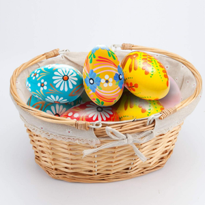 Durable & Stylish Willow Woven Storage <b>Basket</b> with Removable Poly-Cotton <b>Lining</b> & Adjustable Handles for Picnics - Product Image 1