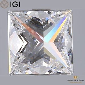 แหวนเพชรสำหรับผู้ชายสีทองเหลือง4.01กะรัตสวยงามสำหรับห้องปฏิบัติการ CVD Princess ตัดเป็นเพชรขนาด8.57มม. - Product Image 6