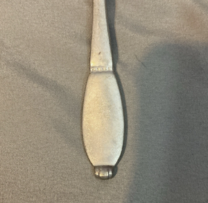 Cuillère passoire vintage en métal avec manche poli miroir pour la restauration, souvenir finlandais personnalisé, plaqué argent brillant - Product Image 6