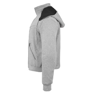 Sudadera con Capucha Gris para Hombre, Corte Regular, Casual, con Cierre y Bolsillo Frontal, Material French Terry, para Otoño - Product Image 3