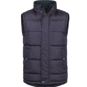 Gilet matelassé sans manches pour homme, décontracté, respirant, résistant à l'eau, écologique, séchage rapide, col rond, fermeture éclair, vêtement d'extérieur chaud pour l'hiver - Product Image 4