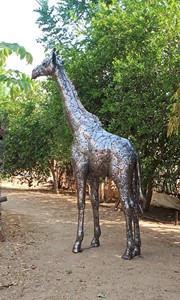 ประติมากรรมยีราฟเหล็กสำหรับสวน สูง 7 ฟุต - Product Image 5