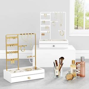 ขาตั้งเครื่องประดับหรูหราทันสมัยคุณภาพเยี่ยมแบบชั้นเดียวสำหรับตู้เสื้อผ้า - ยกระดับสร้อยคอและกำไลข้อมือให้เป็นงานศิลปะ - Product Image 2