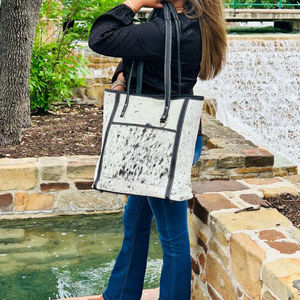 Bolso Tote de Cuero Genuino para Mujer, 100% Cuero Genuino Hecho a Mano, Color Sólido, Cierre de Cremallera, Uso Diario, Personalizable LTB-0454 - Product Image 1