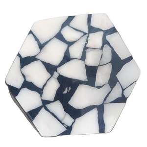 Posavasos de Mármol Ecológicos Contemporáneos, Duraderos, Lavables, de Piedra Natural Redonda, Decoración de Mesa India, Tapetes y Almohadillas Acogedoras - Product Image 3