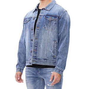 Wholesale Mens 100% Cotton Plain Dyed <b>Denim</b> <b>Jacket</b> Casual Winter <b>Lightweight</b> Custom Logo OEM High Quality Blue <b>Denim</b> <b>Jacket</b> - Product Image 4