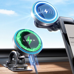 Supporto auto LISEN caricatore Wireless 15W supporto magnetico per <span class=keywords><strong>Tesla</strong></span> modello Y 3 accessori per iPhone 16 Pro Plus telefono Android - Product Image 1